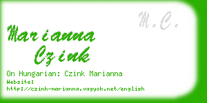 marianna czink business card